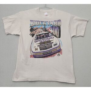 VTG 1994 Hunter Mens Nascar Brickyard 400 Single Stitch Tee XL WH Inaugural Race